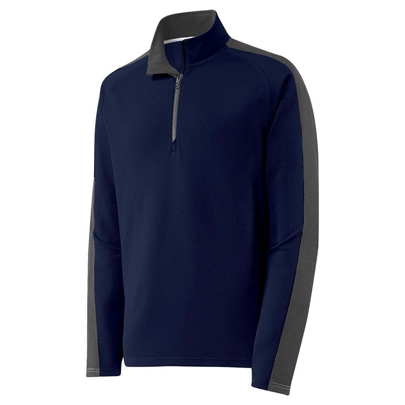 DRIEQUIP Textured Stripe 1/4-Zip Pullover