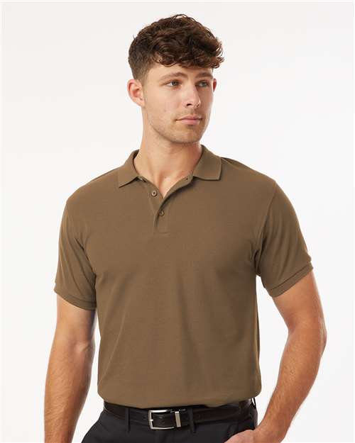 DRIEQUIP Men's Wrinkle-Resistant Pique Polo