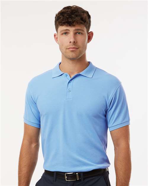 DRIEQUIP Men's Wrinkle-Resistant Pique Polo