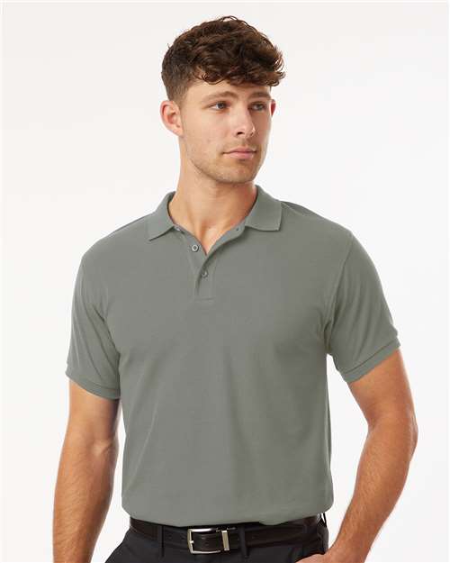 DRIEQUIP Men's Wrinkle-Resistant Pique Polo