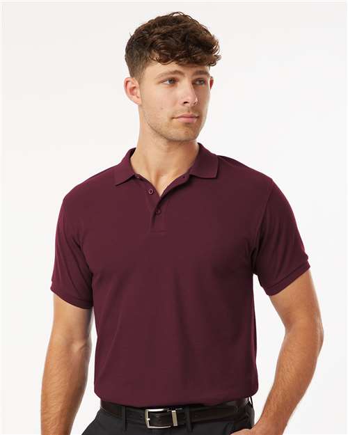 DRIEQUIP Men's Wrinkle-Resistant Pique Polo