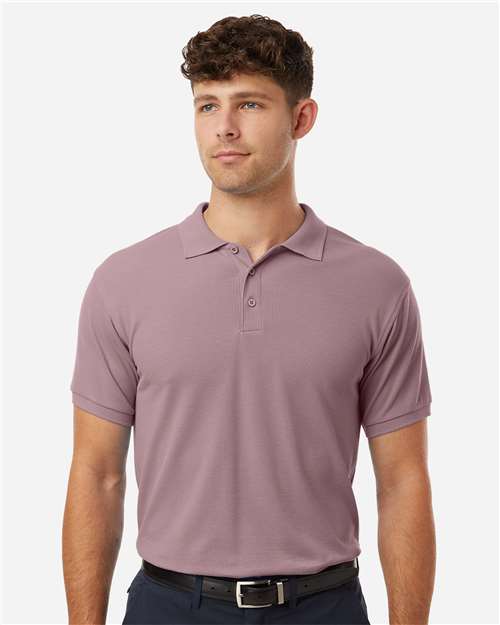 DRIEQUIP Men's Wrinkle-Resistant Pique Polo