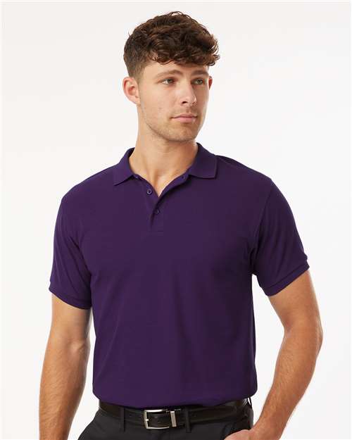 DRIEQUIP Men's Wrinkle-Resistant Pique Polo
