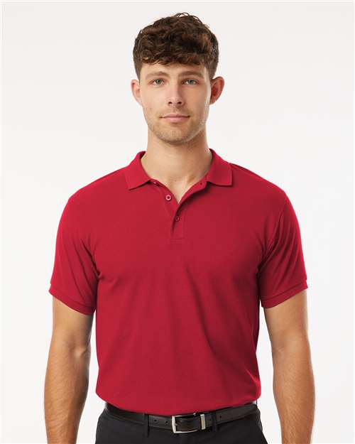 DRIEQUIP Men's Wrinkle-Resistant Pique Polo