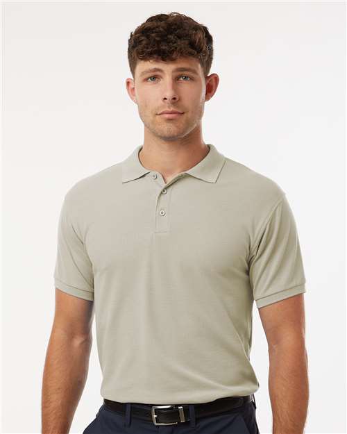 DRIEQUIP Men's Wrinkle-Resistant Pique Polo