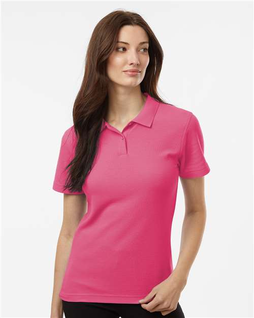 DRIEQUIP Women's Pique Polo with Wrinkle Resistance