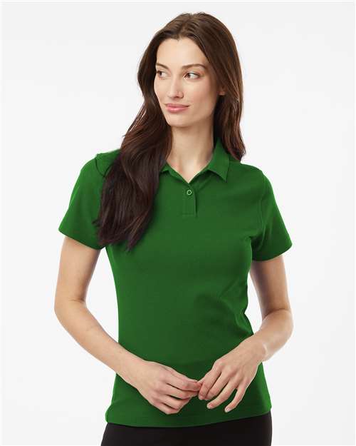 DRIEQUIP Women's Pique Polo with Wrinkle Resistance
