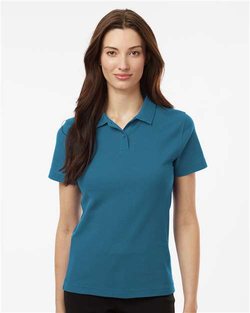DRIEQUIP Women's Pique Polo with Wrinkle Resistance