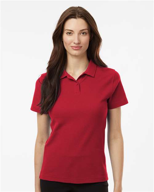 DRIEQUIP Women's Pique Polo with Wrinkle Resistance