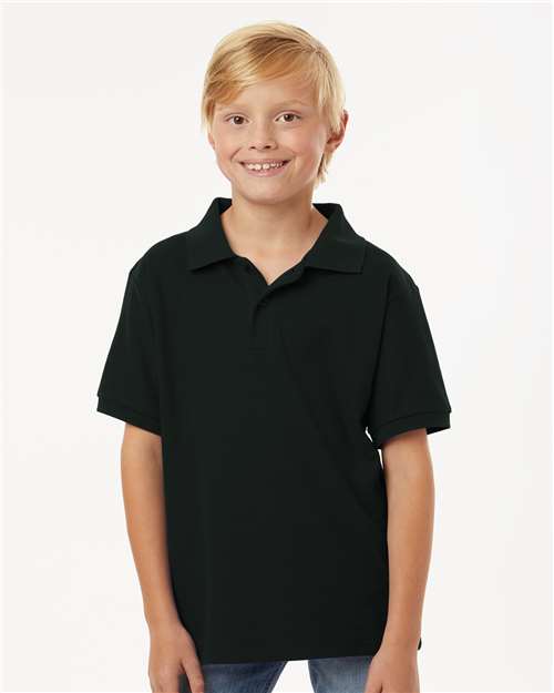 DRIEQUIP Youth Pique Polo with Wrinkle Resistance