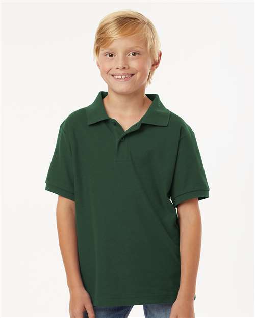 DRIEQUIP Youth Pique Polo with Wrinkle Resistance