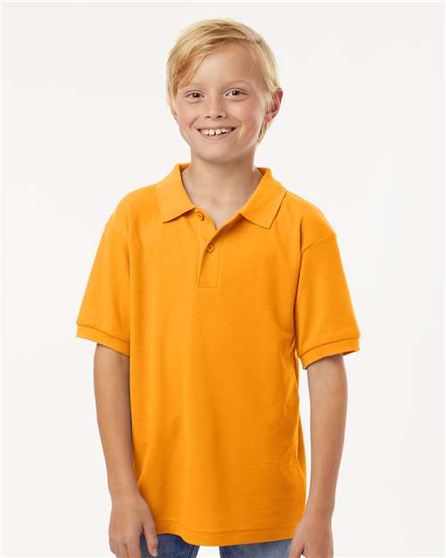 DRIEQUIP Youth Pique Polo with Wrinkle Resistance