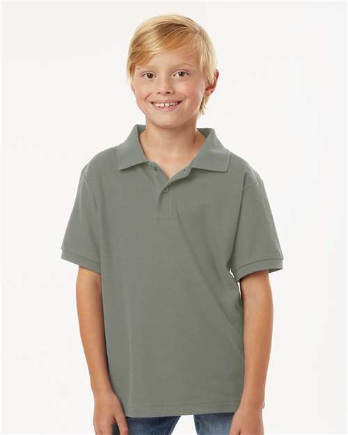 DRIEQUIP Youth Pique Polo with Wrinkle Resistance