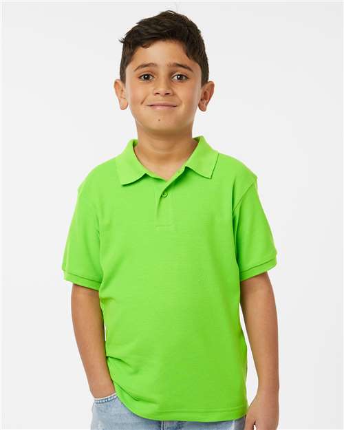 DRIEQUIP Youth Pique Polo with Wrinkle Resistance