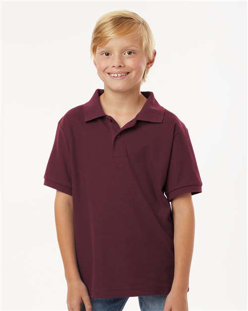 DRIEQUIP Youth Pique Polo with Wrinkle Resistance