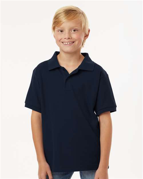 DRIEQUIP Youth Pique Polo with Wrinkle Resistance