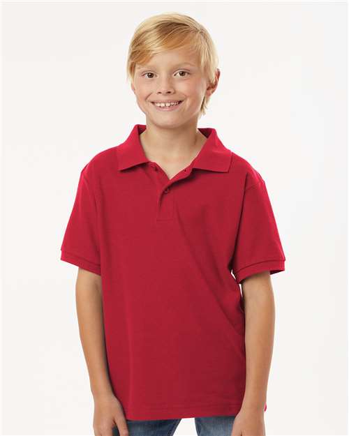 DRIEQUIP Youth Pique Polo with Wrinkle Resistance