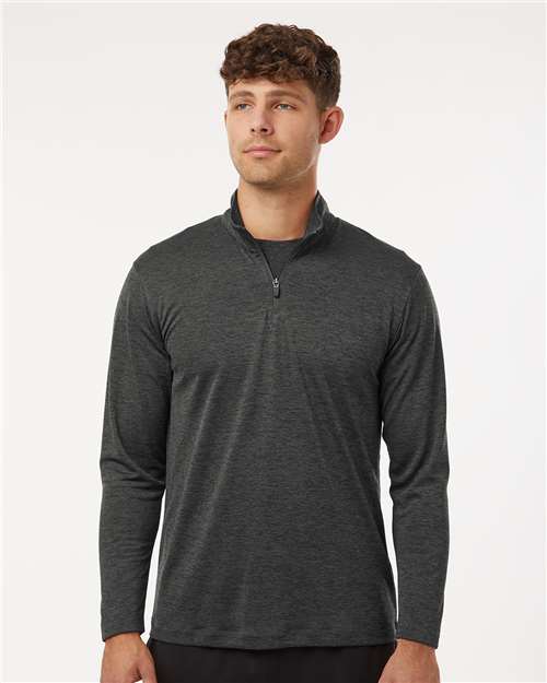 DRIEQUIP Men's Mélange Quarter-Zip with Moisture Management