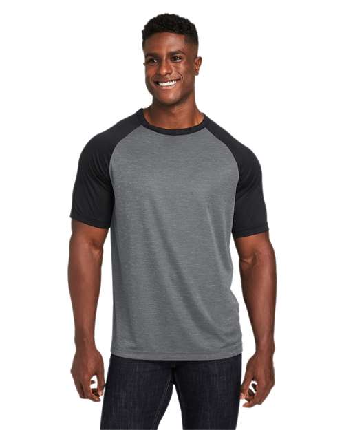 DRIEQUIP Unisex Colorblock Raglan T-Shirt with Moisture-Wicking Comfort