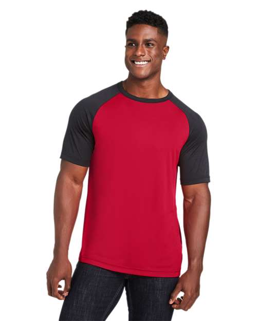 DRIEQUIP Unisex Colorblock Raglan T-Shirt with Moisture-Wicking Comfort