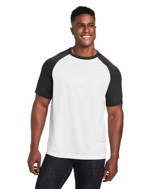 DRIEQUIP Unisex Colorblock Raglan T-Shirt with Moisture-Wicking Comfort