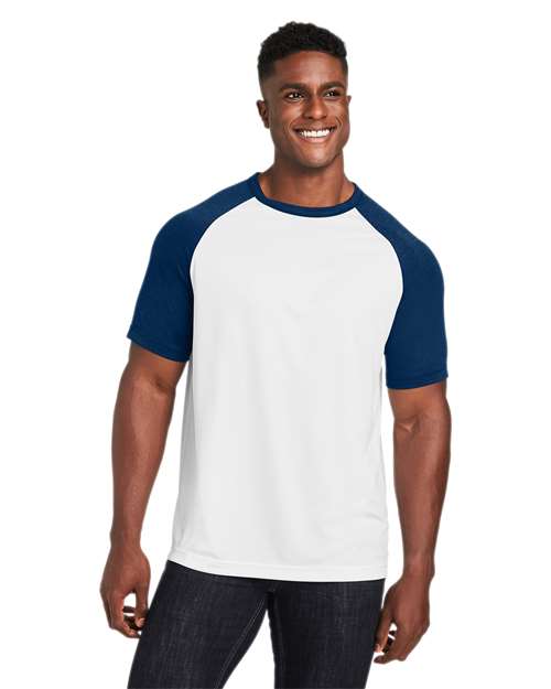 DRIEQUIP Unisex Colorblock Raglan T-Shirt with Moisture-Wicking Comfort