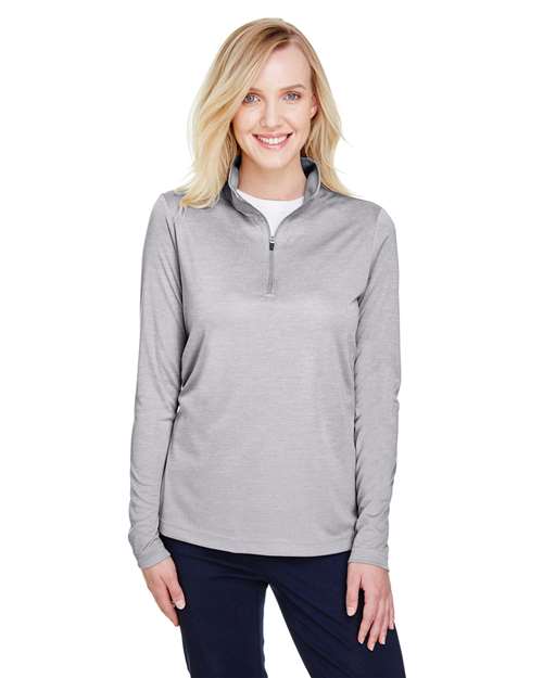 DRIEQUIP Women's Sonic Heather Quarter-Zip with Moisture-Wicking Comfort