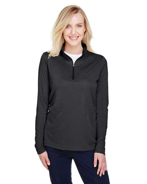 DRIEQUIP Women's Sonic Heather Quarter-Zip with Moisture-Wicking Comfort