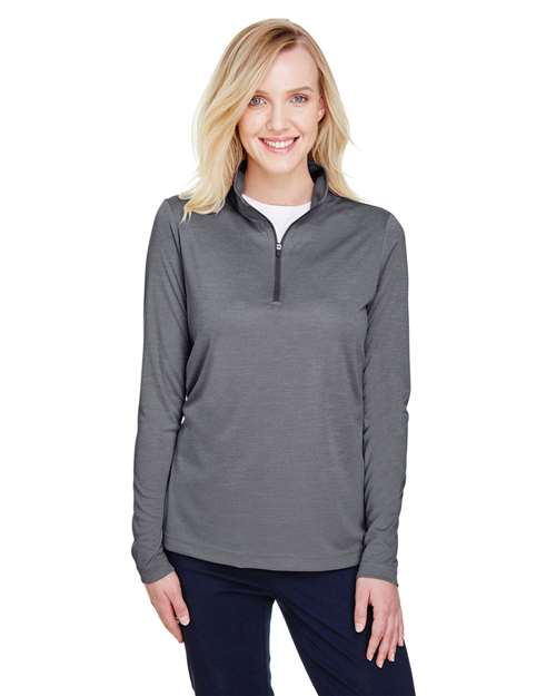 DRIEQUIP Women's Sonic Heather Quarter-Zip with Moisture-Wicking Comfort