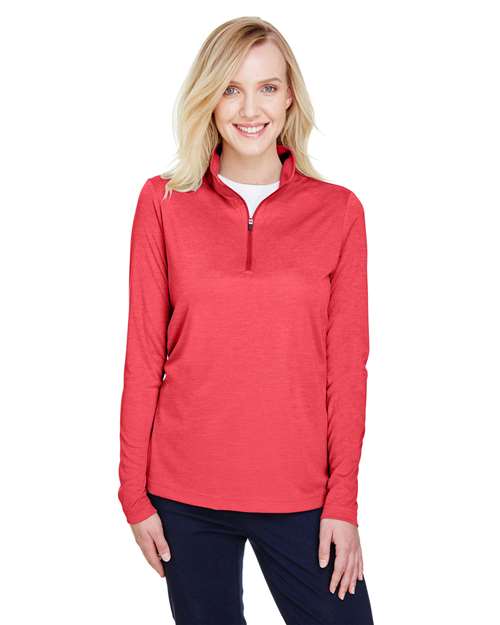 DRIEQUIP Women's Sonic Heather Quarter-Zip with Moisture-Wicking Comfort