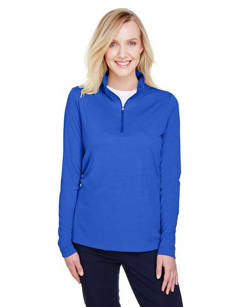 DRIEQUIP Women's Sonic Heather Quarter-Zip with Moisture-Wicking Comfort
