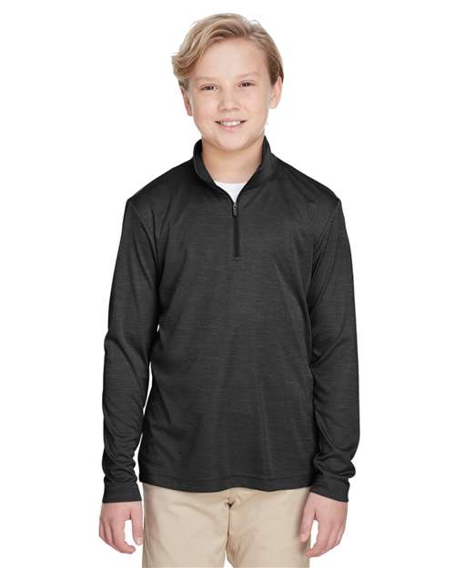 DRIEQUIP Youth Zone Sonic Heather Moisture-Wicking Quarter-Zip Pullover