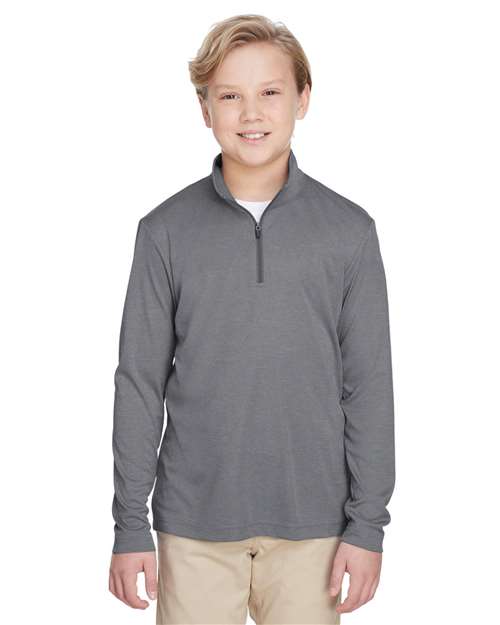 DRIEQUIP Youth Zone Sonic Heather Moisture-Wicking Quarter-Zip Pullover