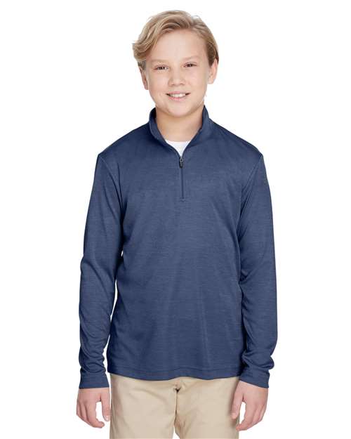 DRIEQUIP Youth Zone Sonic Heather Moisture-Wicking Quarter-Zip Pullover