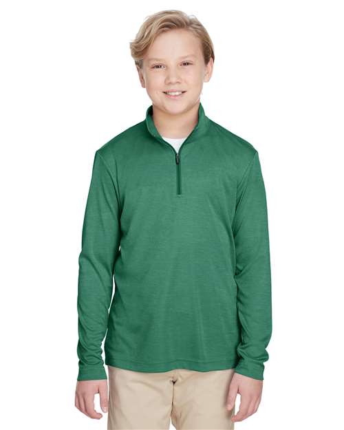 DRIEQUIP Youth Zone Sonic Heather Moisture-Wicking Quarter-Zip Pullover