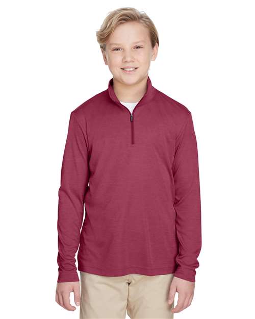 DRIEQUIP Youth Zone Sonic Heather Moisture-Wicking Quarter-Zip Pullover