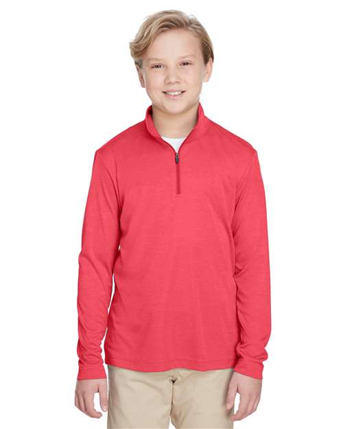 DRIEQUIP Youth Zone Sonic Heather Moisture-Wicking Quarter-Zip Pullover
