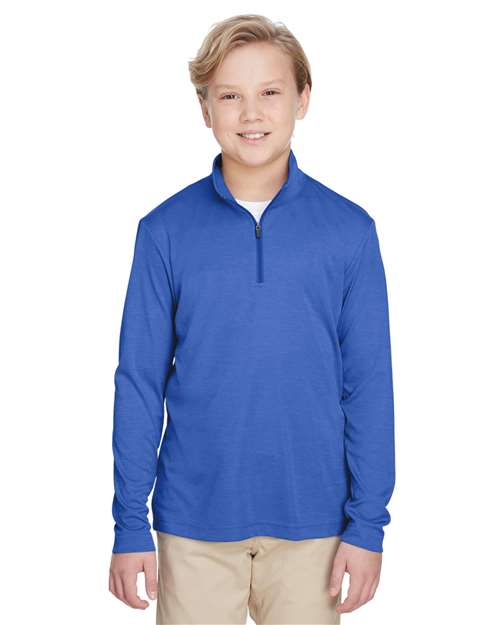 DRIEQUIP Youth Zone Sonic Heather Moisture-Wicking Quarter-Zip Pullover