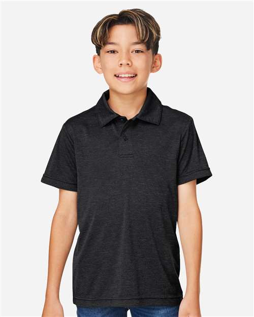 DRIEQUIP Youth Zone Sonic Heather Moisture-Wicking Polo