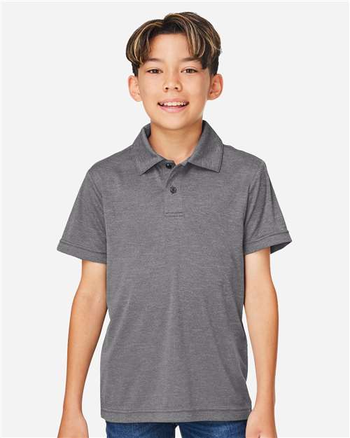DRIEQUIP Youth Zone Sonic Heather Moisture-Wicking Polo