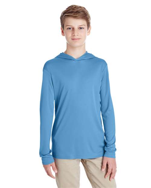DRIEQUIP Youth Zone Moisture-Wicking Hooded Long Sleeve T-Shirt