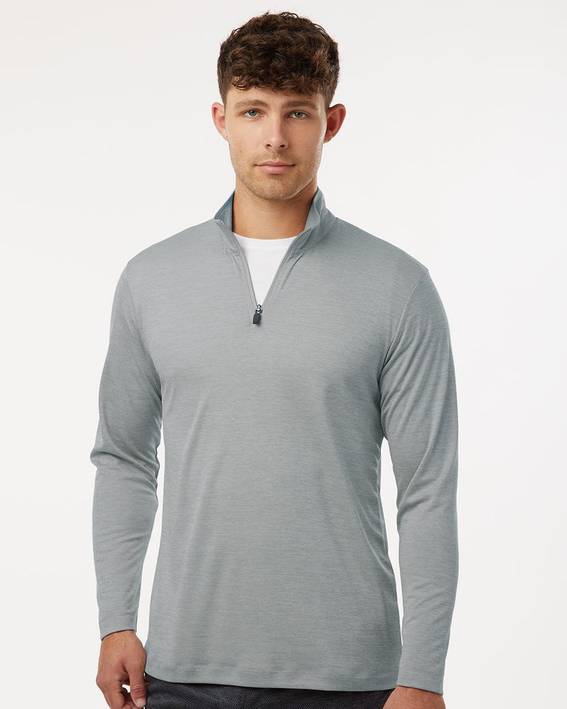 DRIEQUIP Men's Mélange Quarter-Zip with Moisture Management
