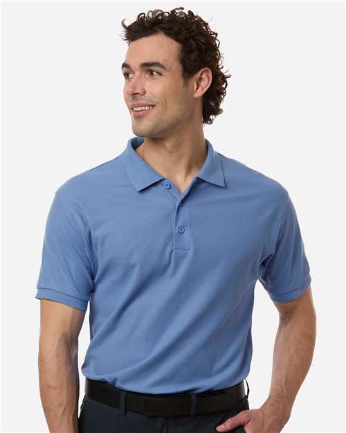 DRIEQUIP Men's Wrinkle-Resistant Pique Polo