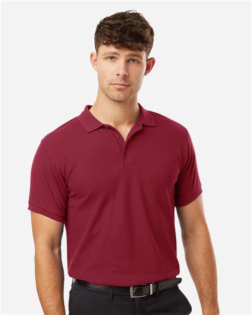 DRIEQUIP Men's Wrinkle-Resistant Pique Polo