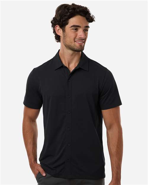 DRIEQUIP Men's Pro-Flex Button-Down Short Sleeve Shirt