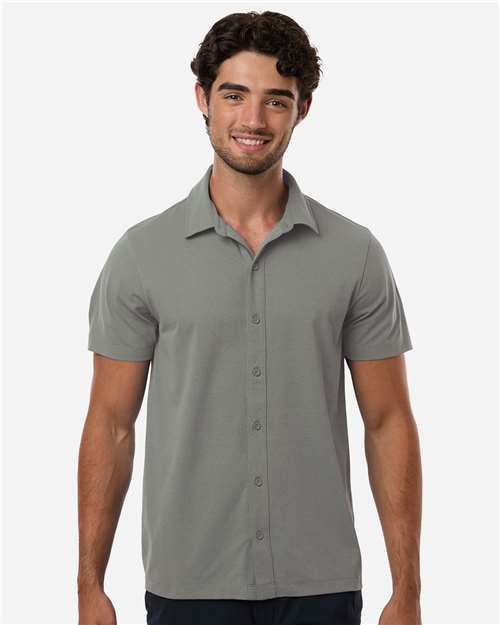 DRIEQUIP Men's Pro-Flex Button-Down Short Sleeve Shirt