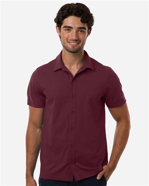 DRIEQUIP Men's Pro-Flex Button-Down Short Sleeve Shirt