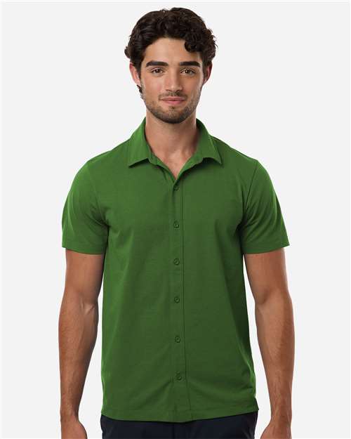 DRIEQUIP Men's Pro-Flex Button-Down Short Sleeve Shirt