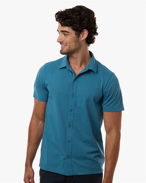 DRIEQUIP Men's Pro-Flex Button-Down Short Sleeve Shirt