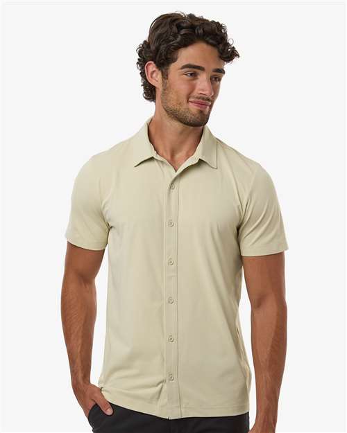 DRIEQUIP Men's Pro-Flex Button-Down Short Sleeve Shirt